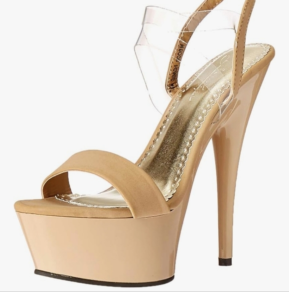 Jonathan Kayne Shoes - Johnathan Kayne Suntan Pageant Platform Sandal Heels New W/ Defect